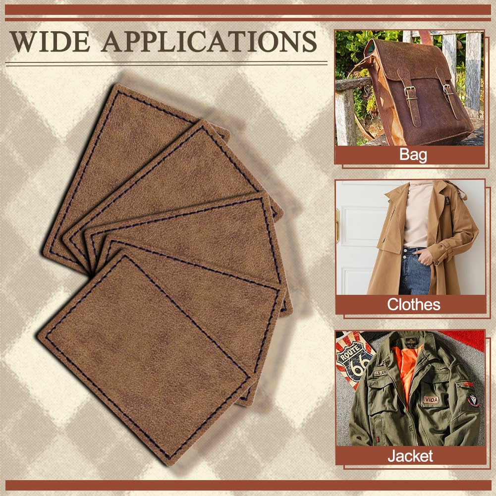 60PCS Blank Hat Patches Laserable Rectangle Rustic Leatherette Patch Adhesive Faux Leather Patches Blanks for Hats Fabric Custom Repair Sew Laser Bestlabel