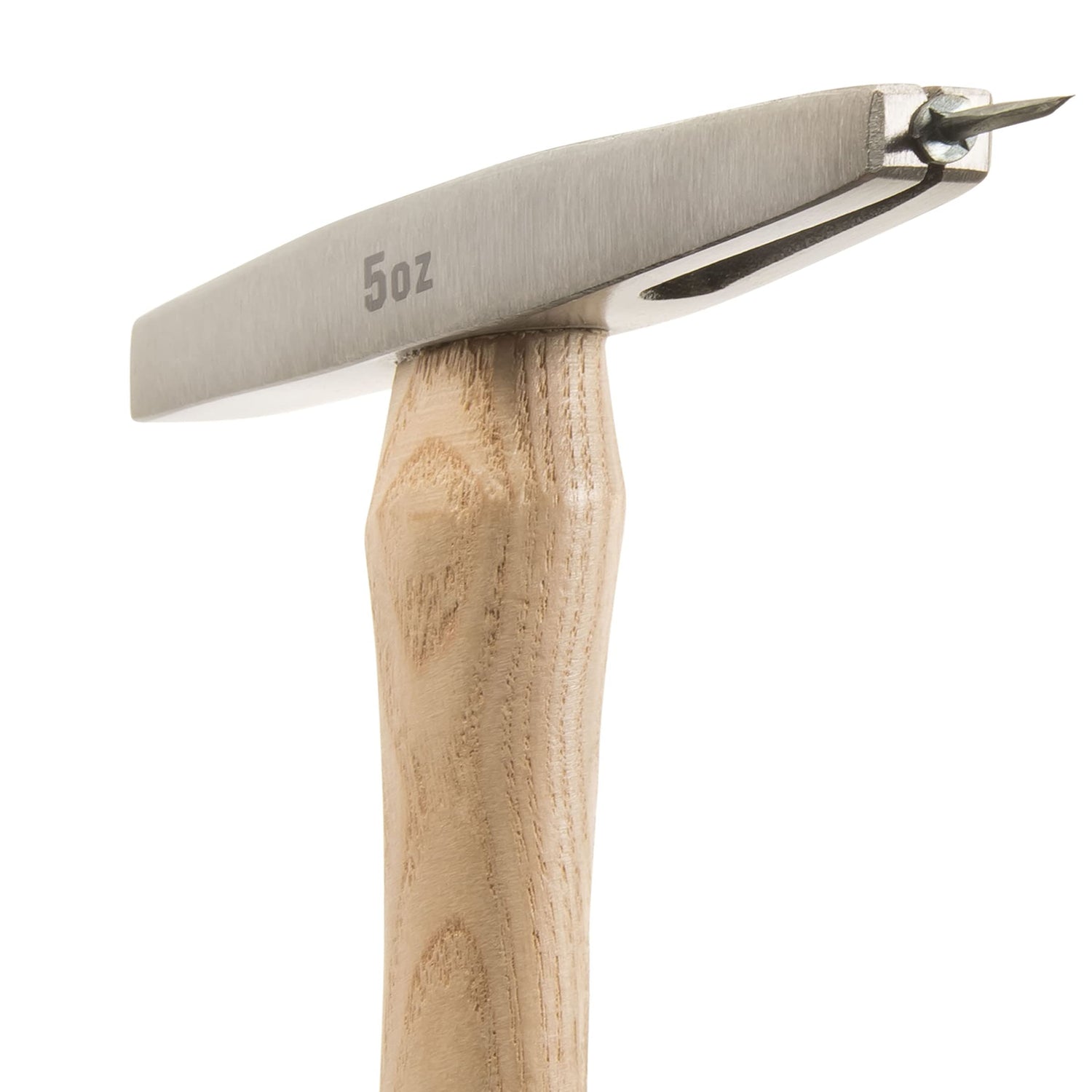 ESTWING Sure Strike Tack Hammer - 5 oz Forged Steel Head with Magnetic Face & Hickory Wood Handle - MRWT Estwing