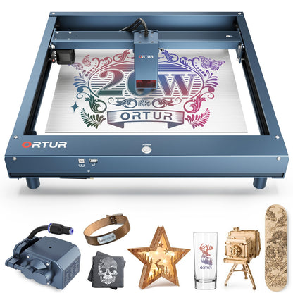 Ortur Laser Master H10, 20W Laser Engraver with 40L Laser Air Assist, 20W Laser Cutter and Engraver Machine, 20000mm/min Engraving Speed and App