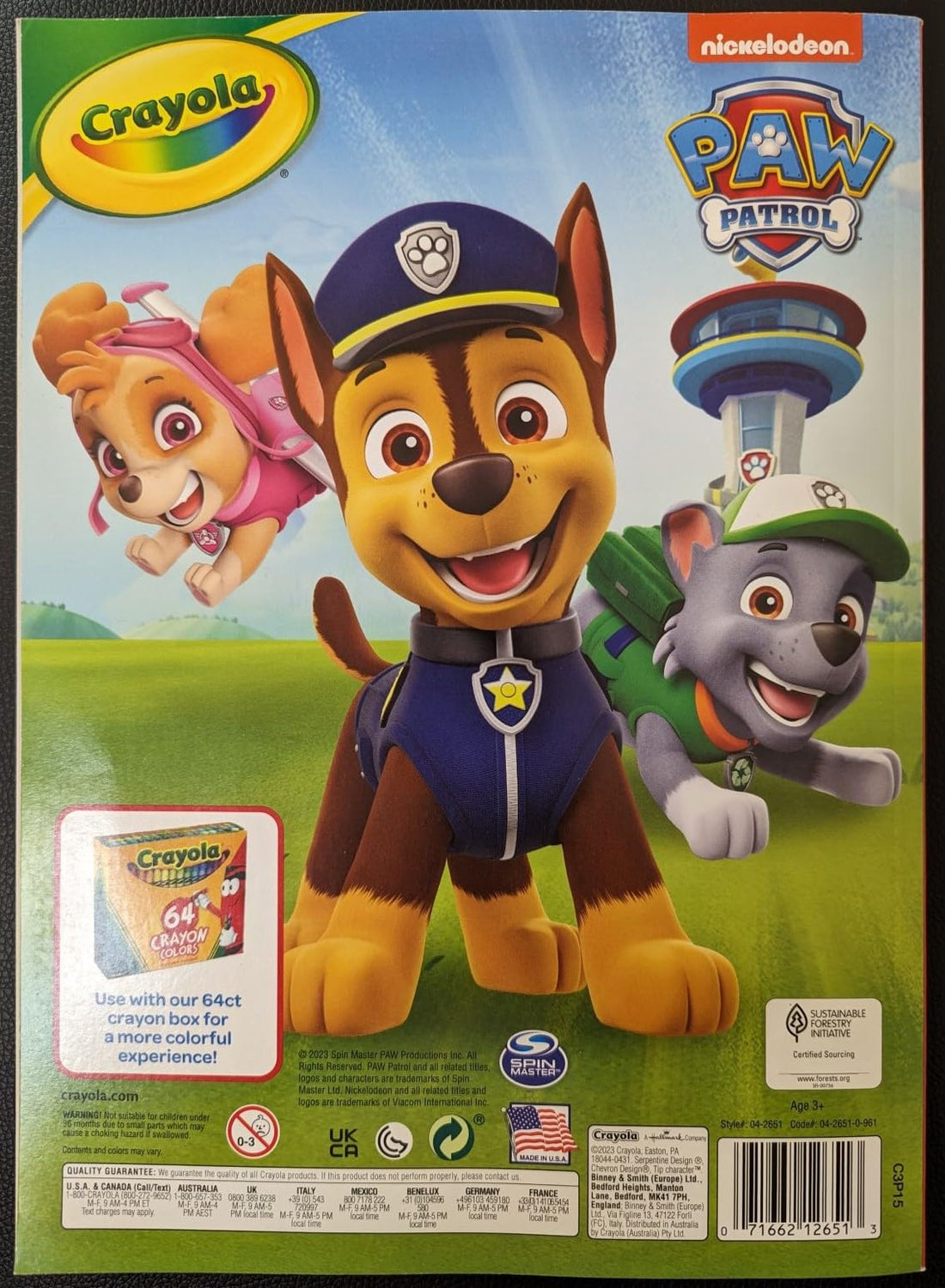 Crayola Paw Patrol Coloring Book with Stickers, Gift for Kids, 288 Pages, Ages 3, 4, 5, 6 Crayola