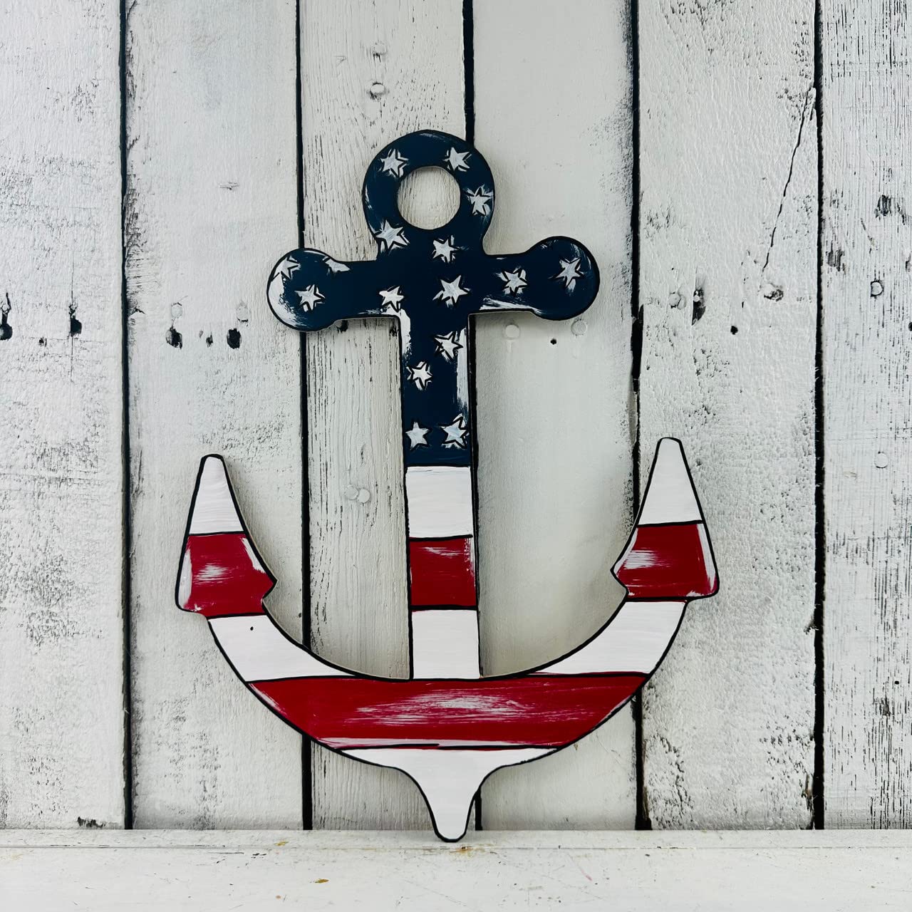 Anchor Unfinished Cutout, Wooden Shape, Paint-able Wooden MDF DIY Craft Build-A-Cross - WoodArtSupply