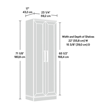 Sauder HomePlus Storage Pantry cabinets, ‎L: 23.25" x W: 17" x H: 71.18", Sienna Oak finish - WoodArtSupply