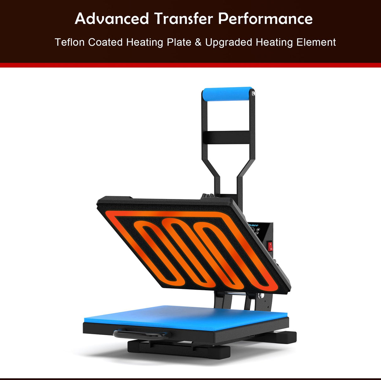Delclynee Heat Press Machine 15x15 inch for T Shirts (HPM-1515-2) Delclynee