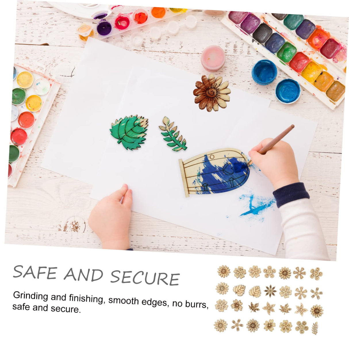 Yardenfun 300pcs Leaves Small Grass Chips Blank Bookmarks Plant Bookmark Plant Accessories Unfinished Wood Slices Wood Plant Cutouts Unpainted Wood Yardenfun