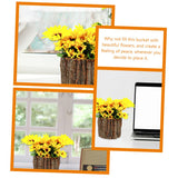 Amosfun 2pcs Wood bark Flower Pot Rustic Flower Pot Flower Arrangement Bucket Tree Planter Flower Storage Pot Flower Planting pots Flower Barrel Amosfun