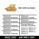 Vacation Cruise Ship Boat Mini Wood Shape Charms Jewelry DIY Craft - 30mm (6pcs) - No Hole Sniggle Sloth