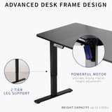 VIVO Electric Height Adjustable 71 x 30 inch Memory Stand Up Desk, Black Table Top, Black Frame, Standing Workstation with Preset Controller, 1B VIVO