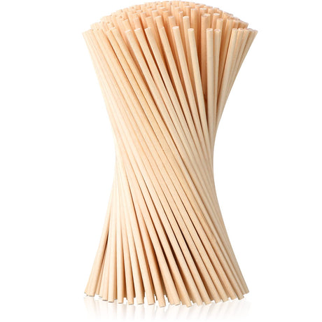 EBOOT Unfinished Natural Wood Craft Dowel Rods 100 Pack (6 x 1/8 Inch) EBOOT