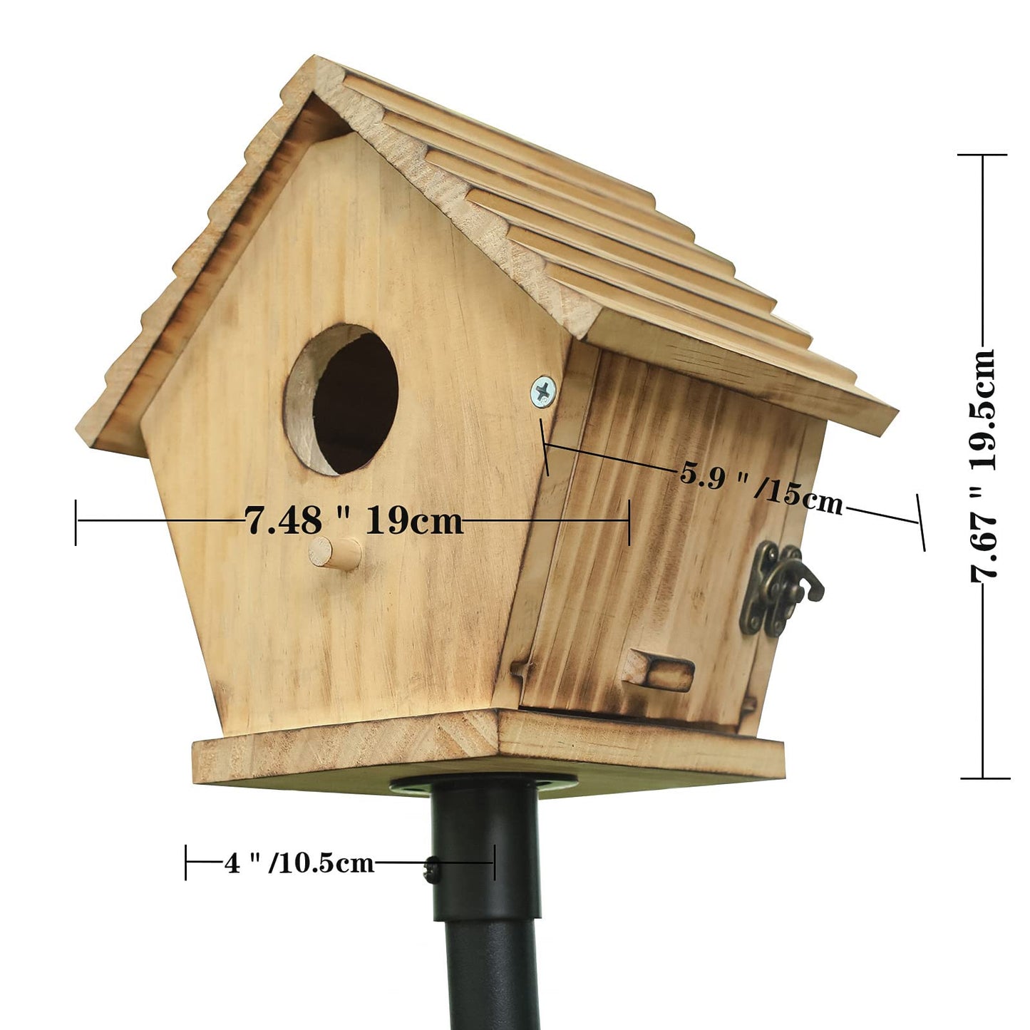 STARSWR Bird House,Outdoor Bluebird House for Outside Clearance,Wooden Birdhouse Finch Cardinals Hanging Birdhouse Nesting Box for Wild Bird Viewing