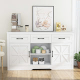 Tradare Sideboard Buffet Cabinet with Storage, Large Kitchen Buffet Cabinet with Doors and Drawers, 55” Farmhouse Entryway Console Cabinet for Tradare