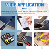 Glarks 28Pcs Guitar Maintenance and Repair Kit Including Fingerboard Protector, Hex Wrenches, Files, String Ruler Action Ruler, Spanner Wrench, Glarks