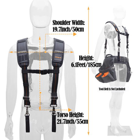 Tool belt suspenders, Tool bag suspenders, Bag suspenders, Nail bag suspenders, Tool bag suspenders carpenter, Construction suspenders for men, Tool WELKINLAND