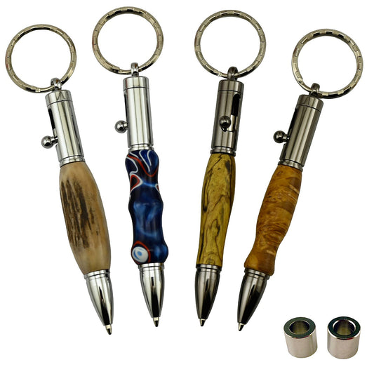 Penn State Industries PKCPMINSS Mini Bolt Action Keychain Pen Kit Starter Package Woodturning Project - WoodArtSupply