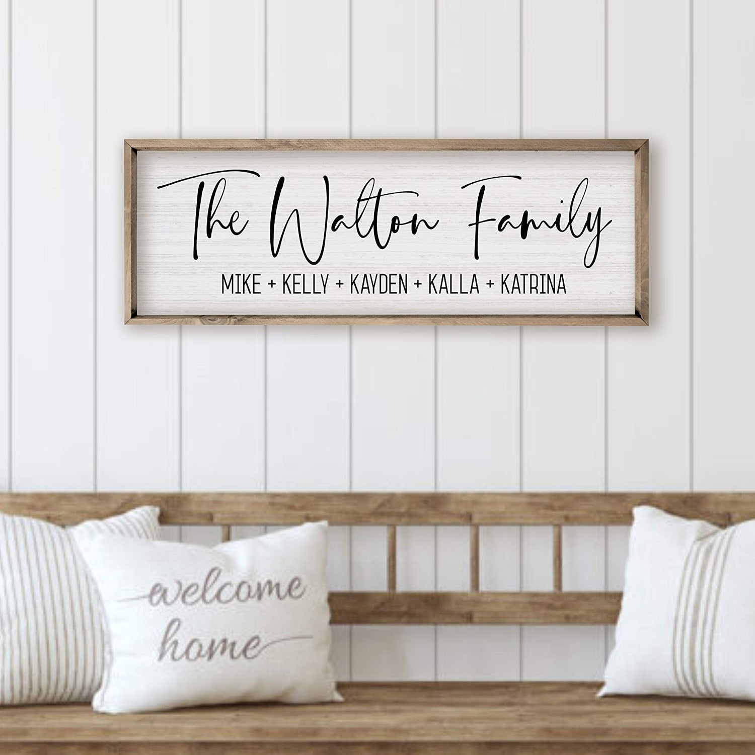 Personalized Framed Wooden Family Name Sign Last Name Wall Decor for Home Personalized Wedding Gifts For Couples Last Name Signs Personalized (10" x MRC Wood Products