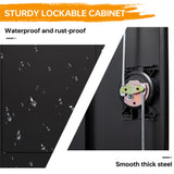 STANI Metal Storage Cabinet with 2 Adjustable Shelves, Steel Counter Cabinet with Lockable Doors for Home Office Warehouse Garage (Black, 36" H-Style STANI