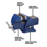 Wilton 4" General Purpose Bench Vise, 3" Max Jaw Opening, 2-1/4" Throat (11104) Wilton