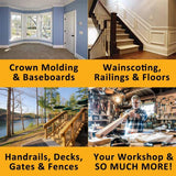 Sawset Miter Saw Protractor SAWSET PRO. Patented No Math Scales. Large Scales are The Key to Accuracy. In Size Matters! In ABS Plastic. Sawset