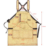 btfapron Heavy Duty Men's and women's work waxed canvas aprons with zipper pockets, protective gifts, suitable for woodworking machinery, barbecuing btfapron