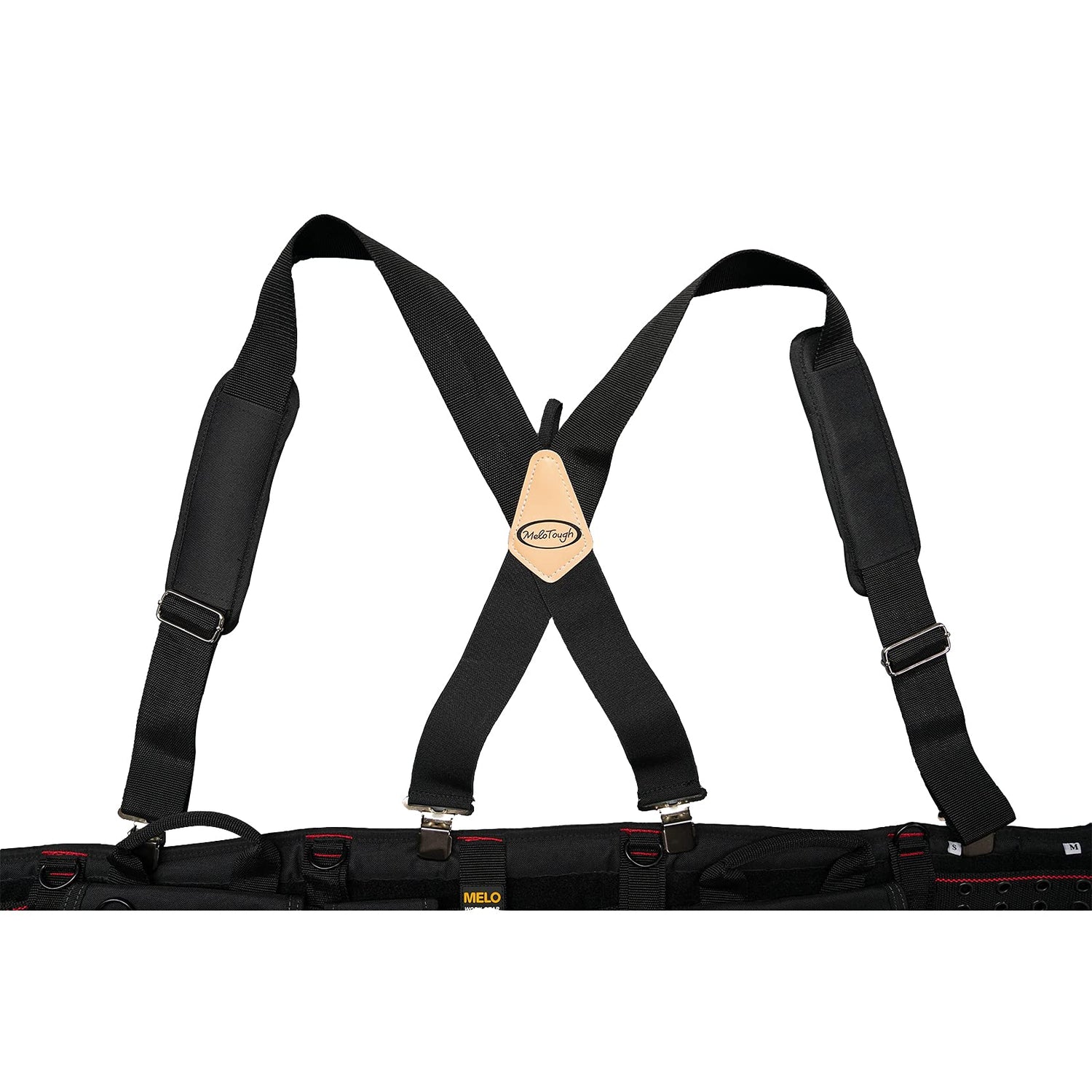 MELOTOUGH Padded Tool Belt Work Suspenders With Super Strong Clip for Carpenter's Suspension Rig construction suspenders for men MELOTOUGH