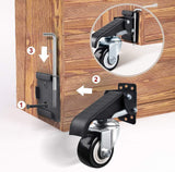 SPACECARE Workbench Casters kit 600Lbs Heavy Duty Quick Release 2 Mounting Options Retractable Workbench Stepdown Caster Wheels Adjustable SPACECARE