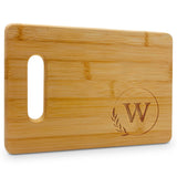 Personalized Cutting Boards - Small Monogrammed Engraved Cutting Board (W) - 9x6 Customized Bamboo Cutting Board with Initials - Wedding Kitchen Gift On The Rox