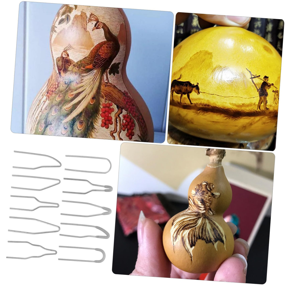 Homoyoyo 10pcs Pyrography Wire Tip Heating Wire Tips Wood Burning Tips Pyrography Burner Tips Wood Burner Tools Wire Tip Wood Burning Tool Wood Homoyoyo