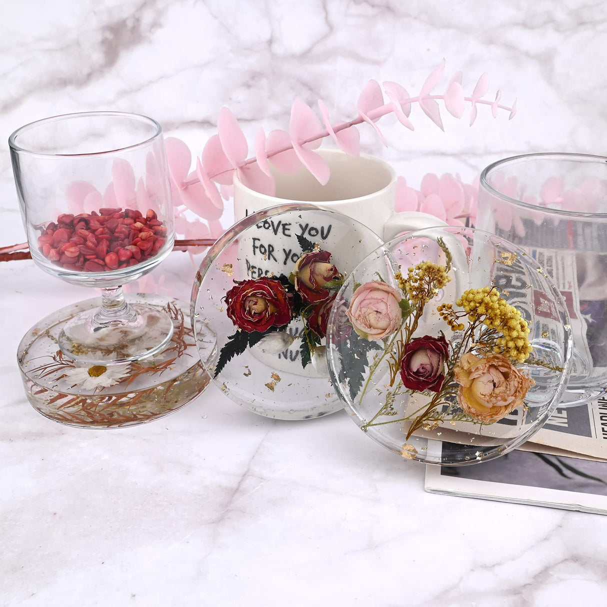 Actvty Resin Large Coaster Molds 6-Cavity Deep Round Silicone Molds for Resin Casting, for Epoxy Resin DIY Custom Coasters Resin Art Gifts Home Actvty