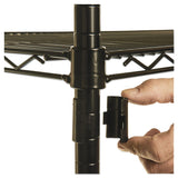 Alera ALE Industrial Heavy-Duty Wire Shelving Starter Kit, 4-Shelf, 48w x 24d x 72h, Black Alera