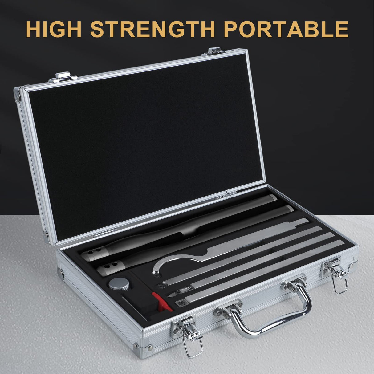 Lathe Tools, Wood Lathe Tools with Removable Handle, 【Latest Upgraded】Turning Tool with Adjustable Connector including Swan Neck Hollower, Rougher, Feotvo