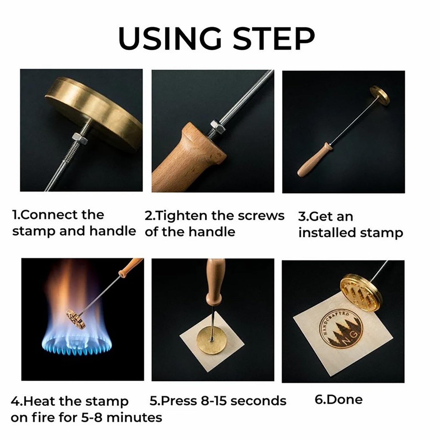 Custom Metal Branding Iron for Wood and Leather - Personalised Handcrafted Stamp by KoelntDIY KoelntDIY