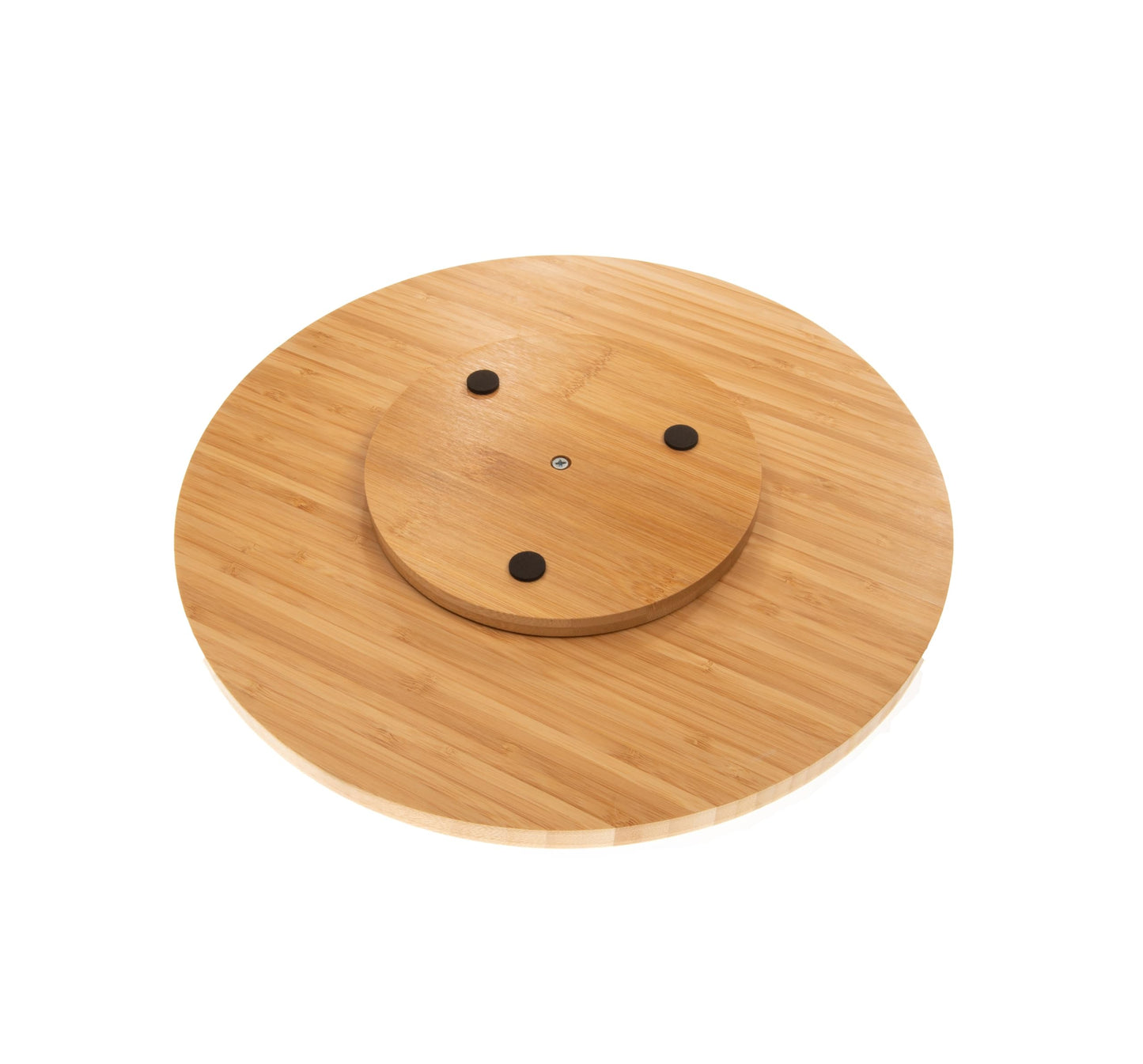 Mateda 12" Bamboo Lazy Susan Turntable for Pantry Cabinet or Table (12 inch) - WoodArtSupply