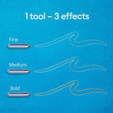 Cricut Foil Transfer Kit, Includes 12 Foil Transfer Sheets, 3 Cricut Tools in 1 with Interchangeable Tips (Fine, Medium & Bold), Tool Housing & Cricut