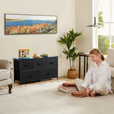 Sweetcrispy 5 Drawers Dresser for Bedroom, Kidsroom Furniture, Small Chest Tower, Storage Organizer Units for Clothing, Closet, Fabric Bins, Wood Sweetcrispy