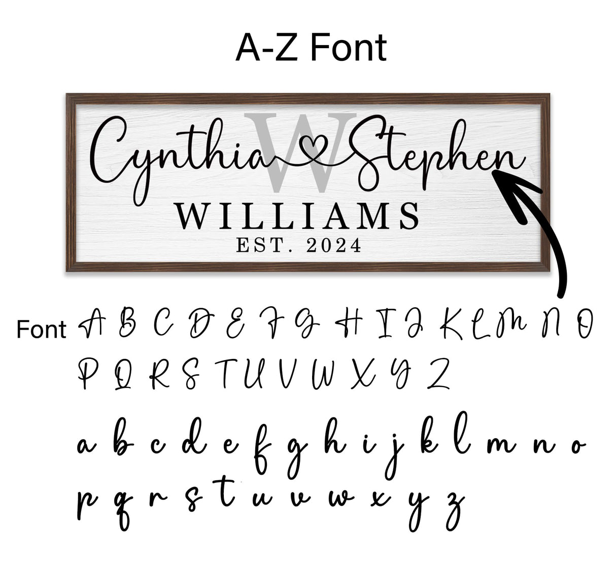 Personalized Framed Wooden Couple Name Sign Wedding Gifts for Couple Personalized Wooden Name Sign Personalized Wooden Couples Name Sign Farmhouse YCHARTSIGN