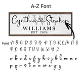 Personalized Framed Wooden Couple Name Sign Wedding Gifts for Couple Personalized Wooden Name Sign Personalized Wooden Couples Name Sign Farmhouse YCHARTSIGN