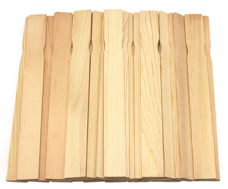 Wooden Paint Stir Sticks - Rewiss 10 Inch Paint Sticks Stirrers for Paddles Resin or Wood Craft Sticks, Garden and Library Markers(Pack of 50) REWISS