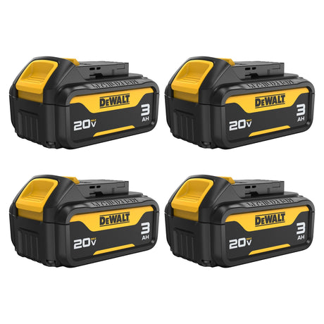 DEWALT 20V MAX Battery with LED Charge Indicator, 3 Amp Hour, 4 Pack (DCB200-4) DEWALT