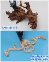 Mars-Rock Carbide Burr Set Compatible with Dremel Milwaukee 1/8" Shank 20PCS Die Grinder Rotary Tool Rasp Bits Accessories Attachments Metal Wood Mars-Rock