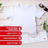 XFasten Tshirt Ruler Guide for Vinyl Alignment 17 Inch T Shirt Ruler Guide Centering Ruler, Shirt Ruler for Heat Press and Cricut, Shirt Measurement XFasten