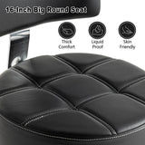 CoVibrant Lockable Stool with Back and Foot Rest Ergonomic Rolling Hydraulic Adjustable Stool for Doctor Esthetician Artist Home Small Office Desk CoVibrant