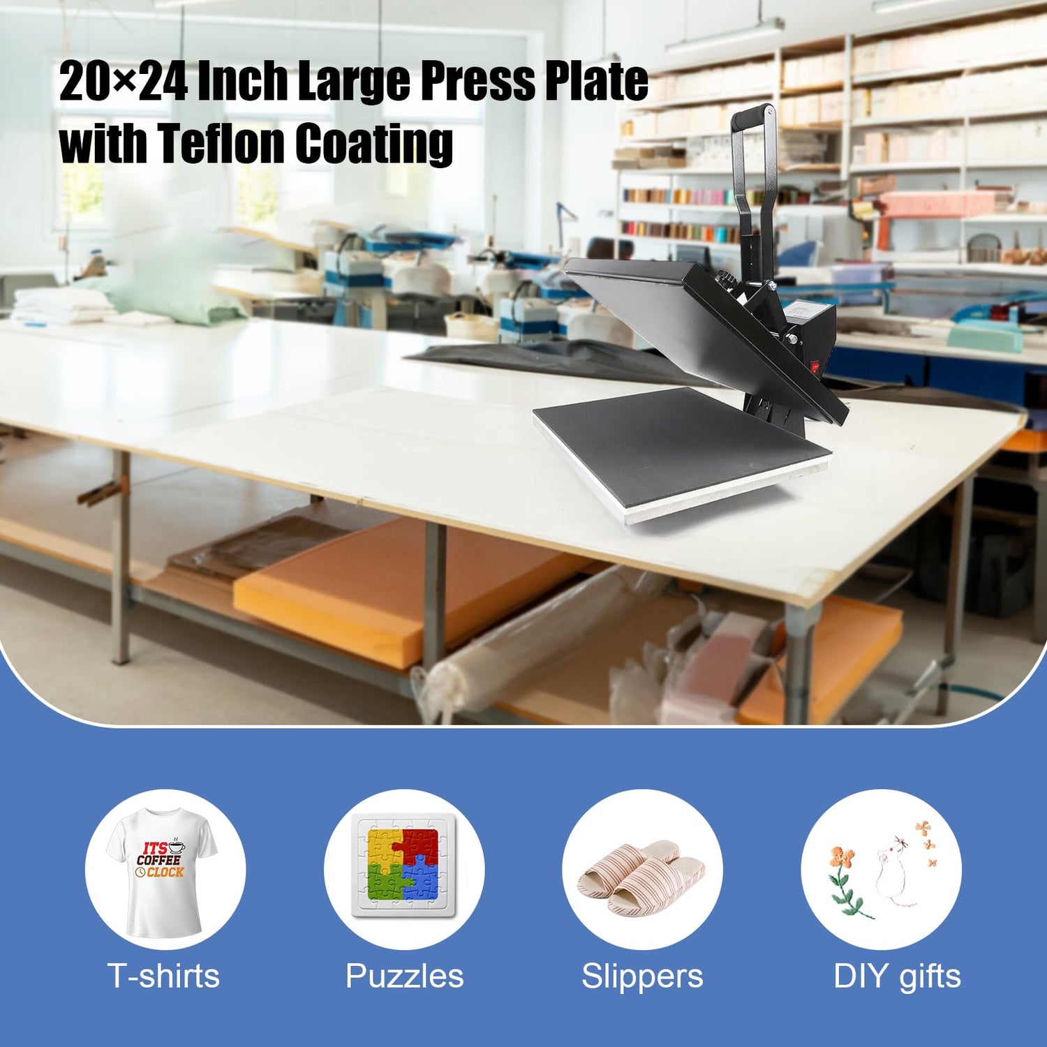 Rosyouth 20”x24“ Heat Press Machine, High Pressure Heat Press Machine for T Shirts, Multifunction Heat Press Transfer Machine, Heat Transfer Rosyouth