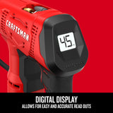 Craftsman V20 Cordless Inflator for Tires and Balls, High Pressure, PSI of 150, Bare Tool Only (CMCE521B) Craftsman