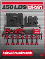 Amoowis Power Tool Organizer, Garage Organization with 7 Drill Holders, Tool Box Organizers and Storage Wall Mount, Metal Shelf Heavy Duty, Utility Amoowis