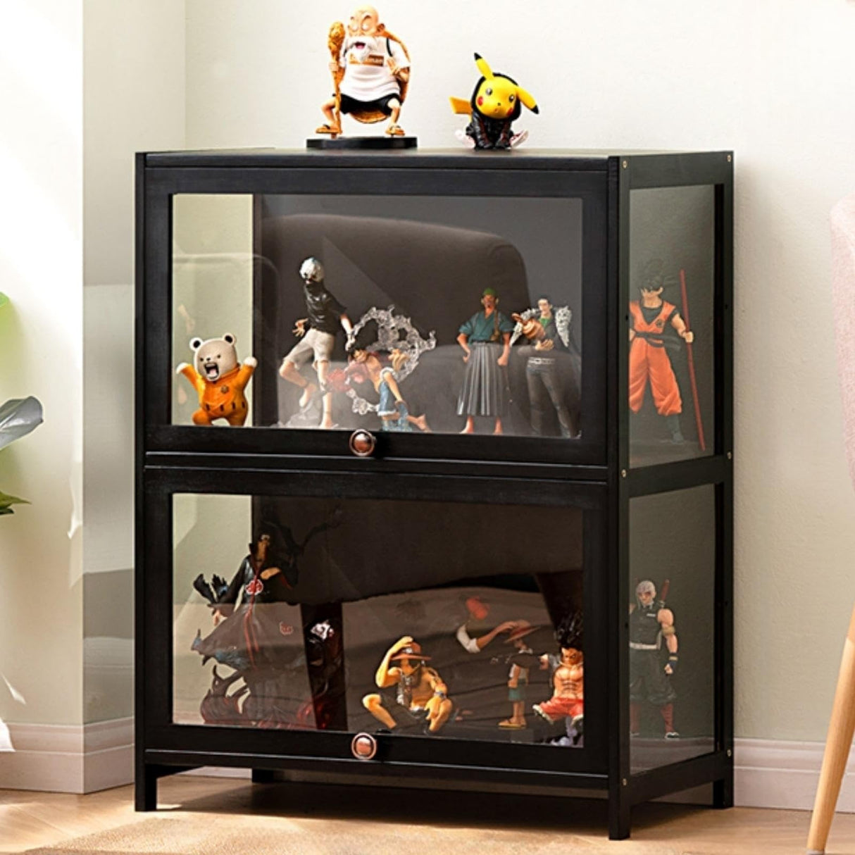 Curio Display Cabinet, Display Cabinet with 5-Tier Storage Shelves, Collectibles Toy Organizers Rack, Trophy Display Case,Storage Cabinets and ORNDYDM