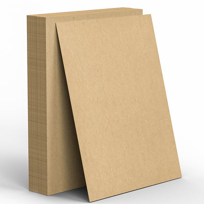 Chipboard Sheets 8.5 x 11 Inches - 22 Point 100pcs Brown Kraft Paper Sheets for Crafts - Eco-Friendly Chip Board for Book Binding, Picture Frame - WoodArtSupply