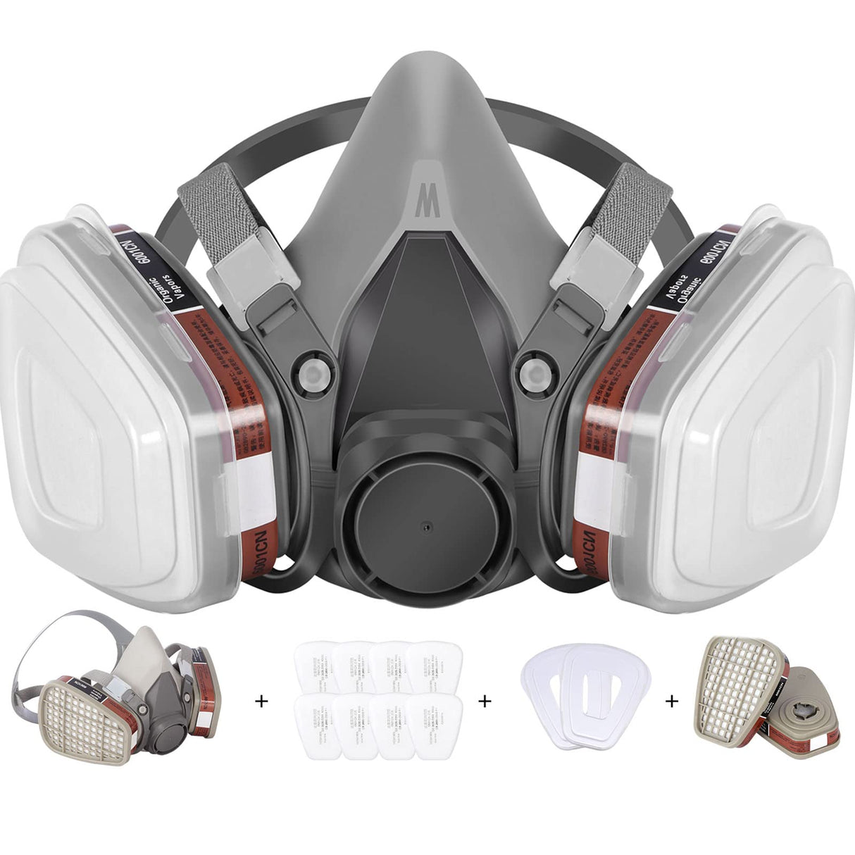 WAKYFLX Reusable Half Face Cover - 6200 Half Respirаtor Face Cover，for Paint, Dust and Formaldehyde, Sanding, Polishing,Spraying,Against WAKYFLX