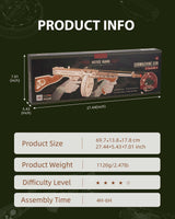 RoWood Tommy Rubber Band Gun 3D Wooden Puzzle Model Kit for Adults and Teens rowood