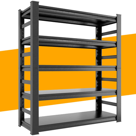 SFTORMAS 23.6" D X 47.2" W X 72" H Garage Shelving,5 Tier Adjustable Metal Shelving,Heavy Duty Garage Storage Shelving for for Garage Warehouse SFTORMAS