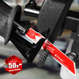 EZARC Carbide Reciprocating Saw Blade R678HM Endurance for Thick Metal, Cast Iron, Alloy Steel 6-Inch 8TPI, 3-Pack EZARC