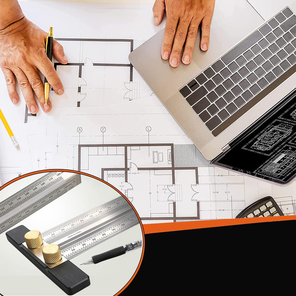 Ultra Precise Marking T-Rule Stainless Steel Marking Ruler, T Square Hole Ruler, Stainless Steel Woodworking Scribing Ruler, Positioning, Scribbling - WoodArtSupply